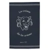 Torchon imprimé en coton La Vache qui rit-Bleu