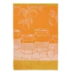 Torchon imprimé en jacquard de coton ABRICOTS DU VERGER-Orange