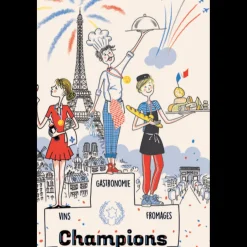 Torchon Les champions du goût Ecru 48 x 72