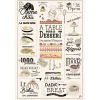 Torchon Les desserts français Ecru 48 x 72