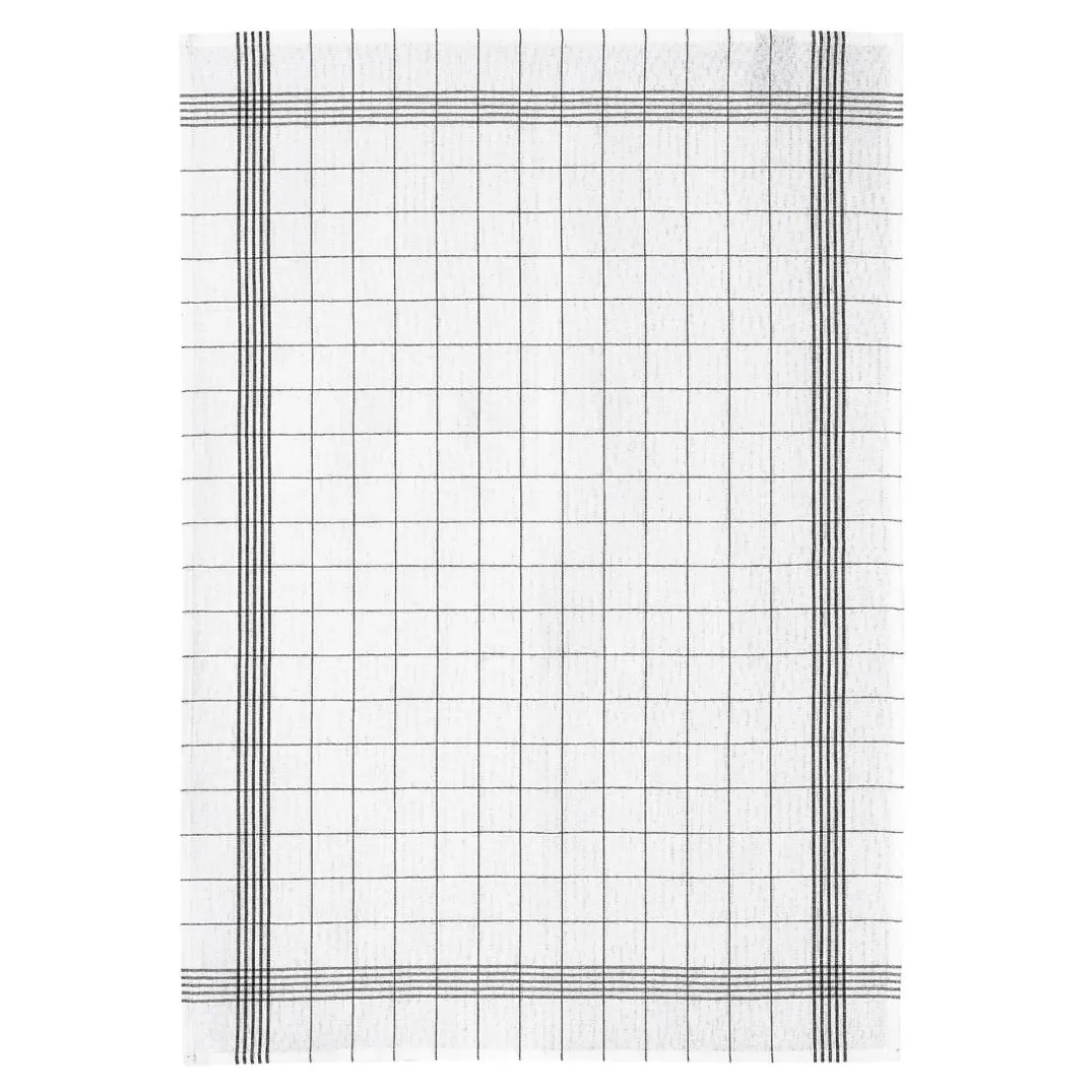 Torchon Metis Carreaux noir 55 X 75