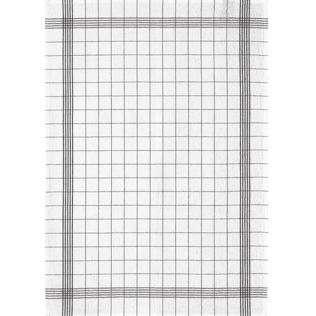 Torchon Metis Carreaux noir 55 X 75