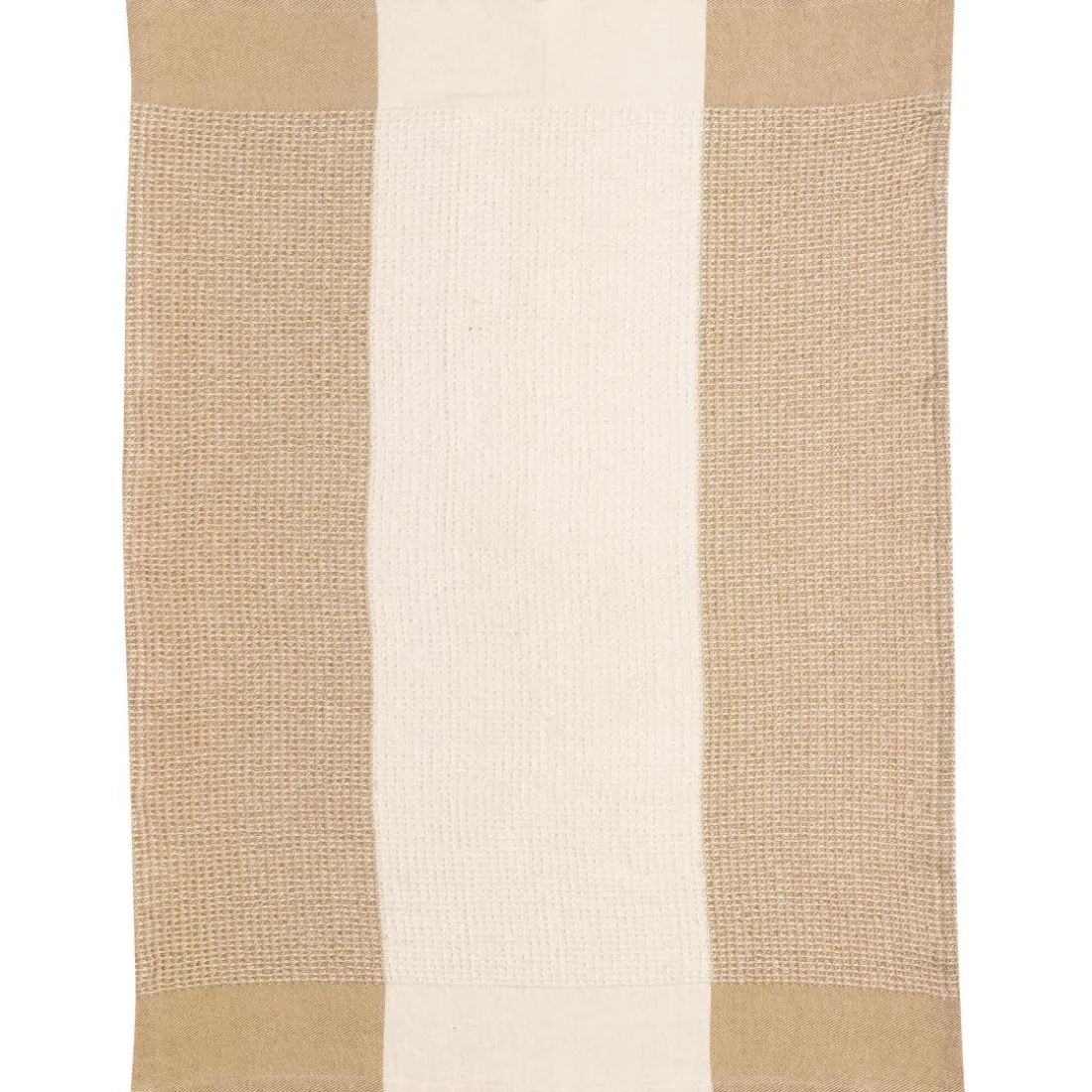 Torchon nid d'abeilles Finn recyclé Sable 50 x 70