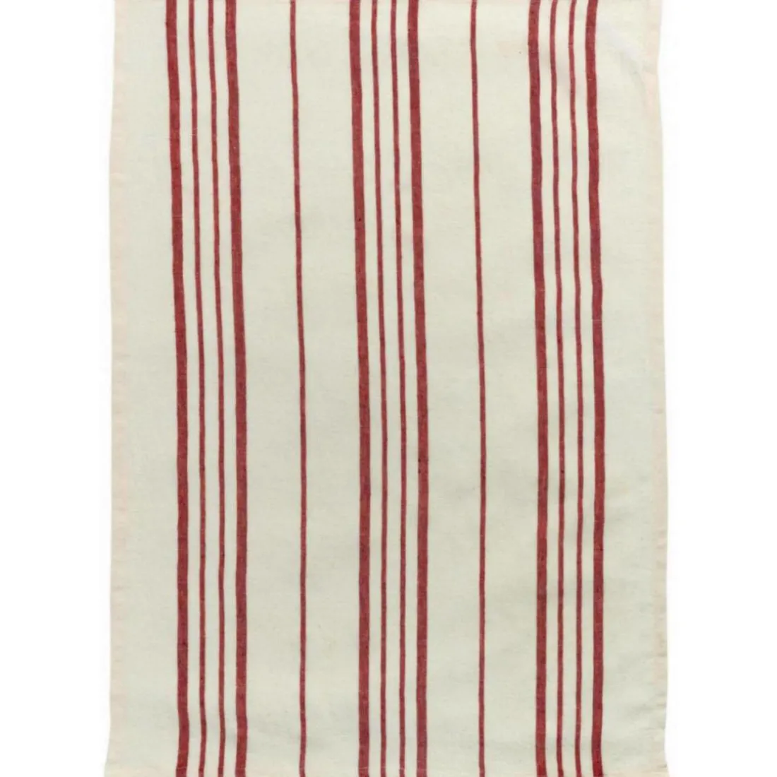 Torchon Rayé Karma Ecru/Rouge 55 x 75