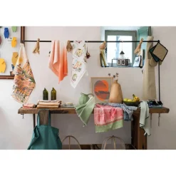 Torchon recyclé TIE&DYE pêche 50 x 70