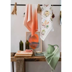 Torchon recyclé TIE&DYE pêche 50 x 70