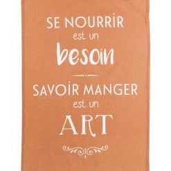 Torchon Savoir manger Caramel 50 x 70