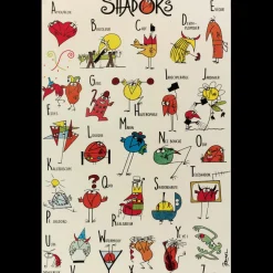Torchon Shadoks Abécédaire Ecru 48 x 72