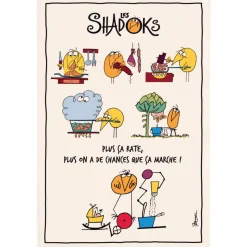 Torchon Shadoks en cuisine Ecru 48 x 72