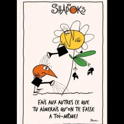 Torchon Shadoks Fais aux autres Ecru 48 x 72