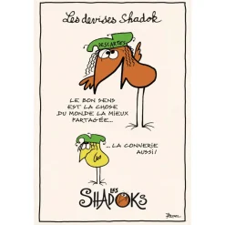 Torchon Shadoks Le bon sens Ecru 48 x 72