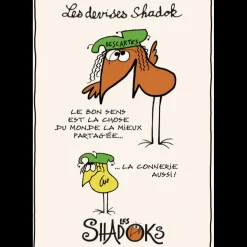 Torchon Shadoks Le bon sens Ecru 48 x 72