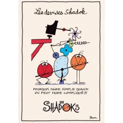 Torchon Shadoks Pourquoi faire simple Ecru 48 x 72