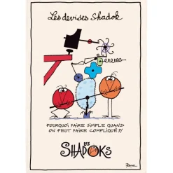 Torchon Shadoks Pourquoi faire simple Ecru 48 x 72