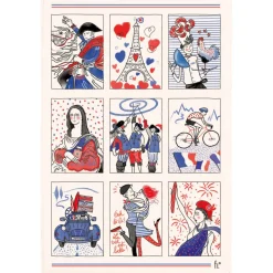 Torchon Symboles français Ecru 48 x 72