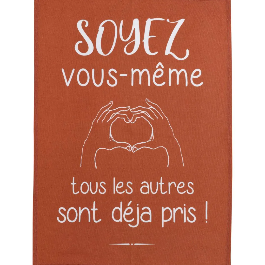 Torchon Vous-même Rouge 50 x 70