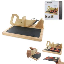 Trancheuse a charcuterie avec plateau ardoise GEORGE