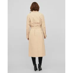 Trench coat ceinture à la taille col italien gris Esme