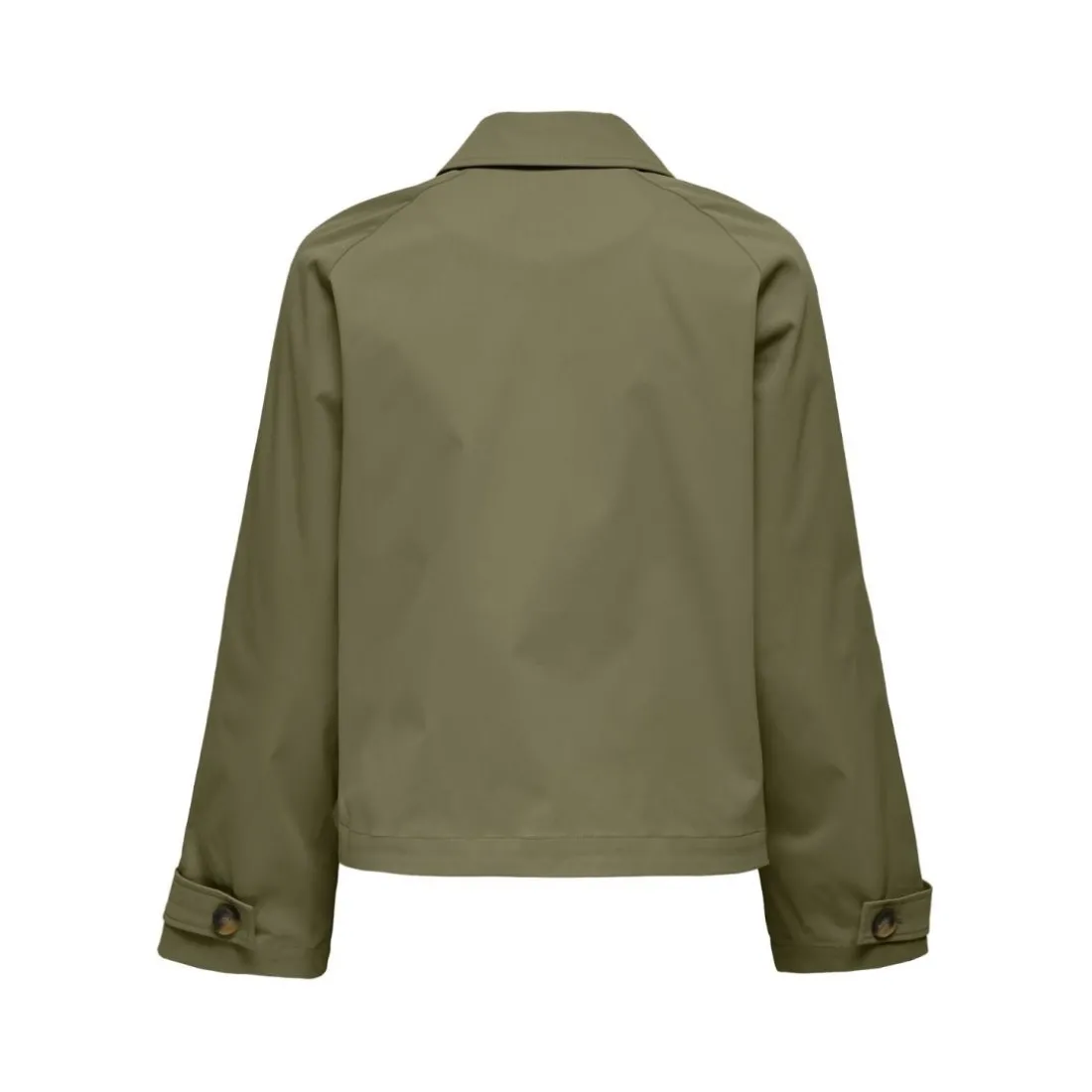 Trench coat court col à revers marron clair Isa