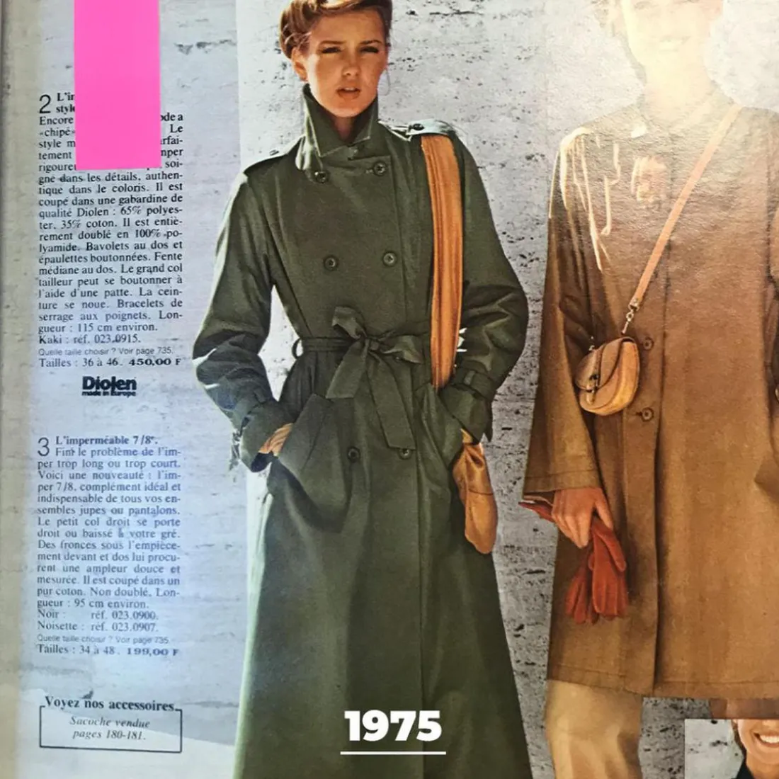 Trench long en coton Farah Réédition terracotta