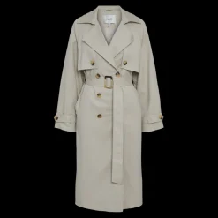 Trench-coat gris en coton