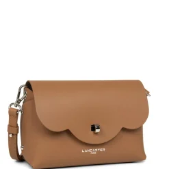 Trotteur A rabat avec fermoir - City Flore camel en cuir