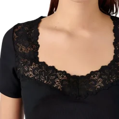 T-shirt à manches courtes en coton noir