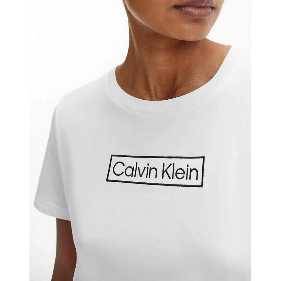 T-shirt col rond à manches courtes - Blanc Calvin Klein Underwear en coton