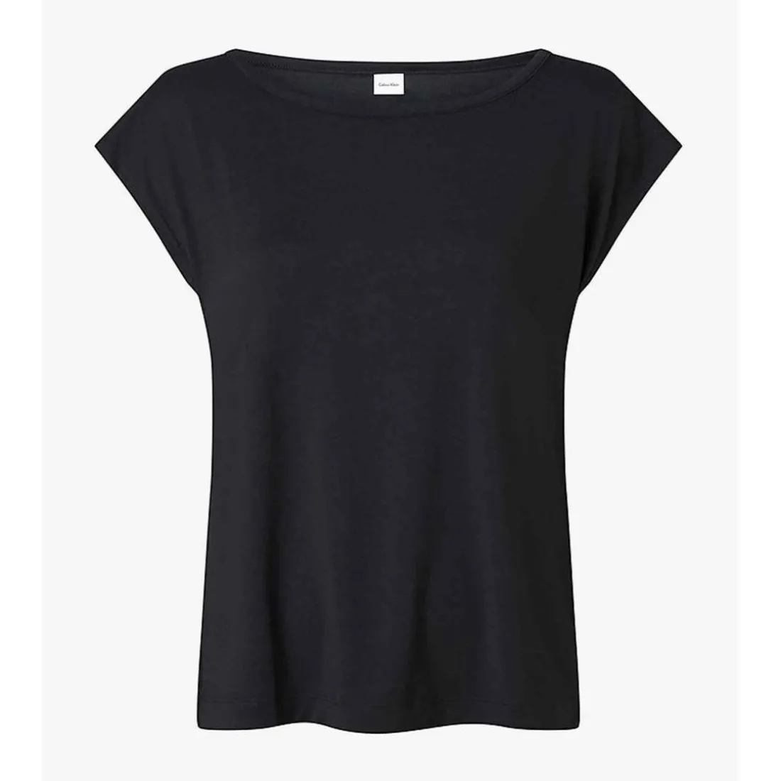 T-shirt col rond large à manches courtes - Noir Calvin Klein Underwear en coton modal