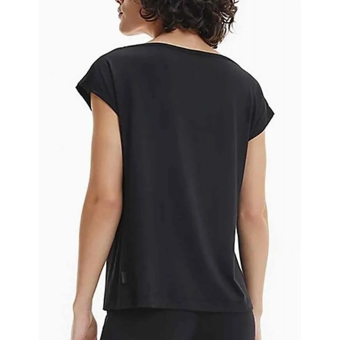 T-shirt col rond large à manches courtes - Noir Calvin Klein Underwear en coton modal