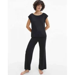 T-shirt col rond large à manches courtes - Noir Calvin Klein Underwear en coton modal