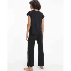 T-shirt col rond large à manches courtes - Noir Calvin Klein Underwear en coton modal