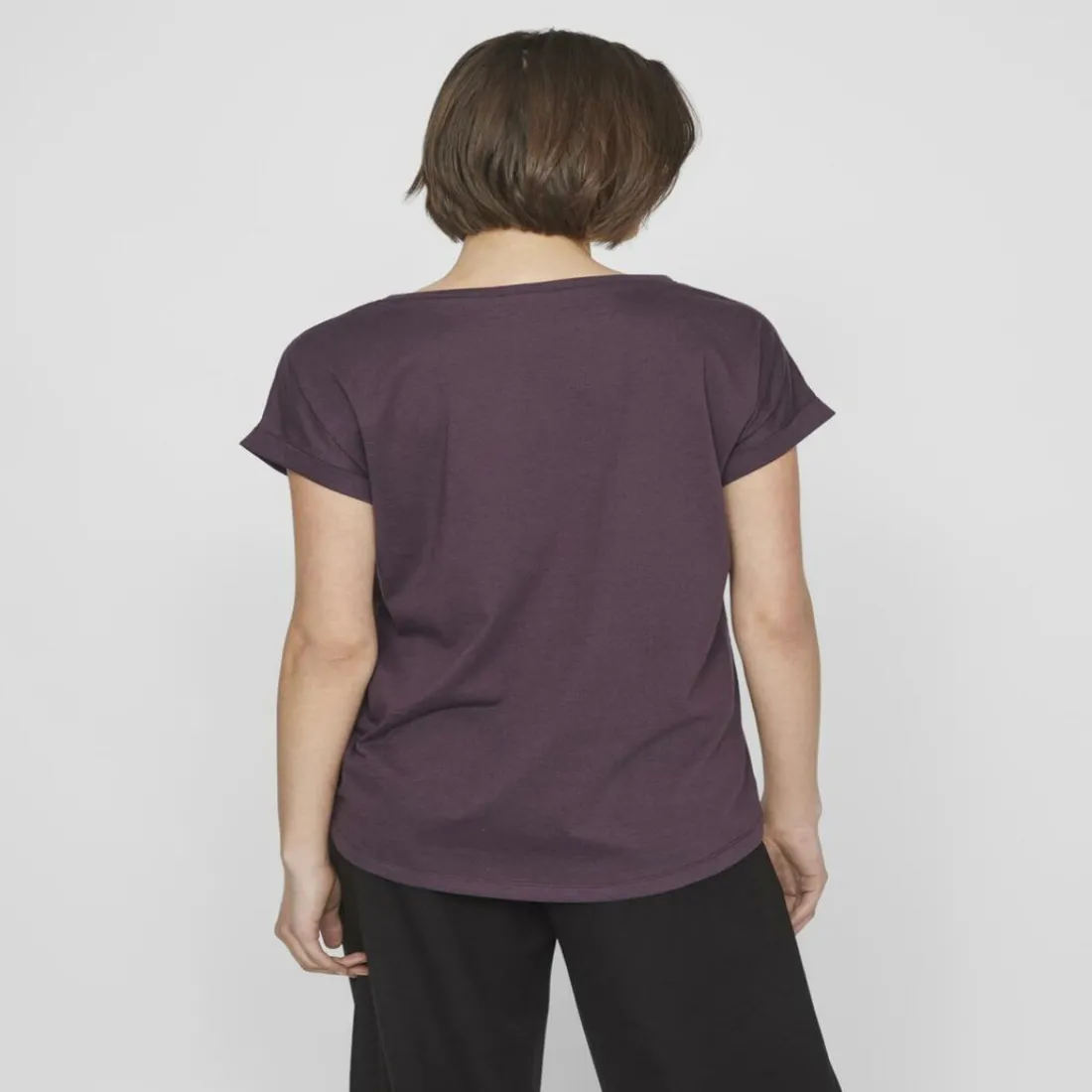 T-shirt col rond violet Isla