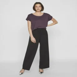 T-shirt col rond violet Isla