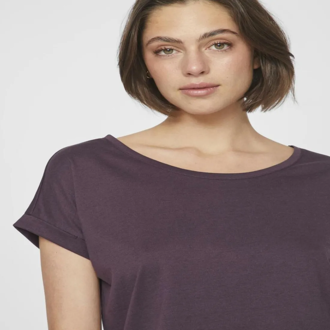 T-shirt col rond violet Isla
