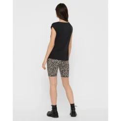 T-shirt comfort fit manches courtes noir en viscose