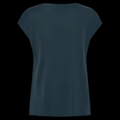 T-shirt comfort fit manches courtes bleu en viscose Vale