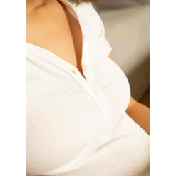 T-shirt de grossesse et d'allaitement - Blanc - Cache Cœur Lingerie en coton bio