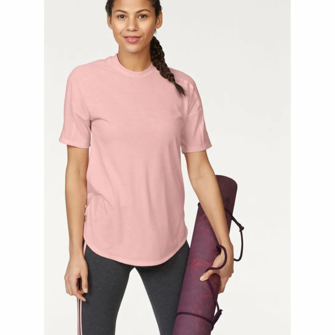 T-shirt femme ZNE TEE 2 Wool adidas Performance - Rose Vif