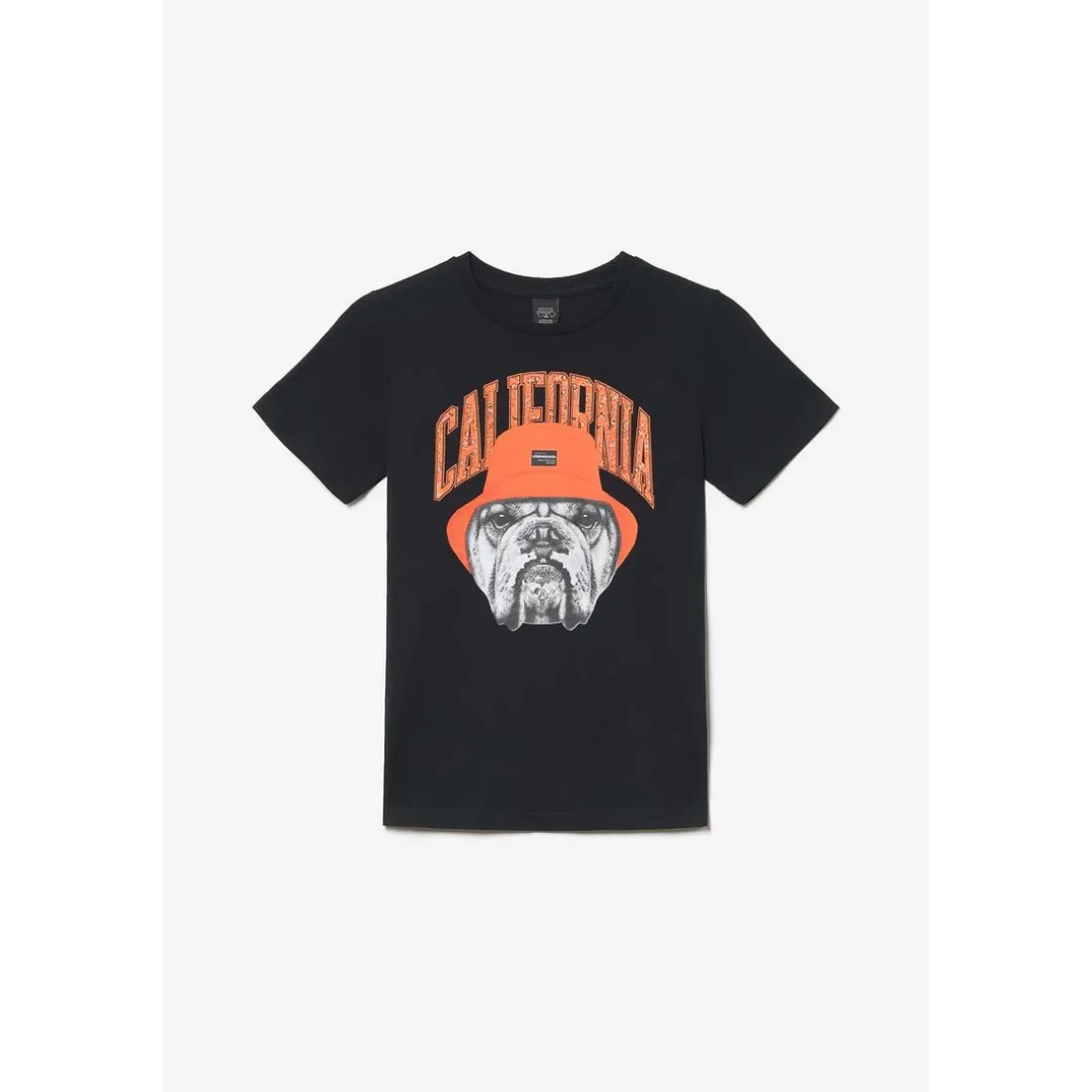 T-shirt garçon Kabibo noir imprimé en coton