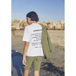 T-shirt garçon Zabrabo blanc imprimé en coton