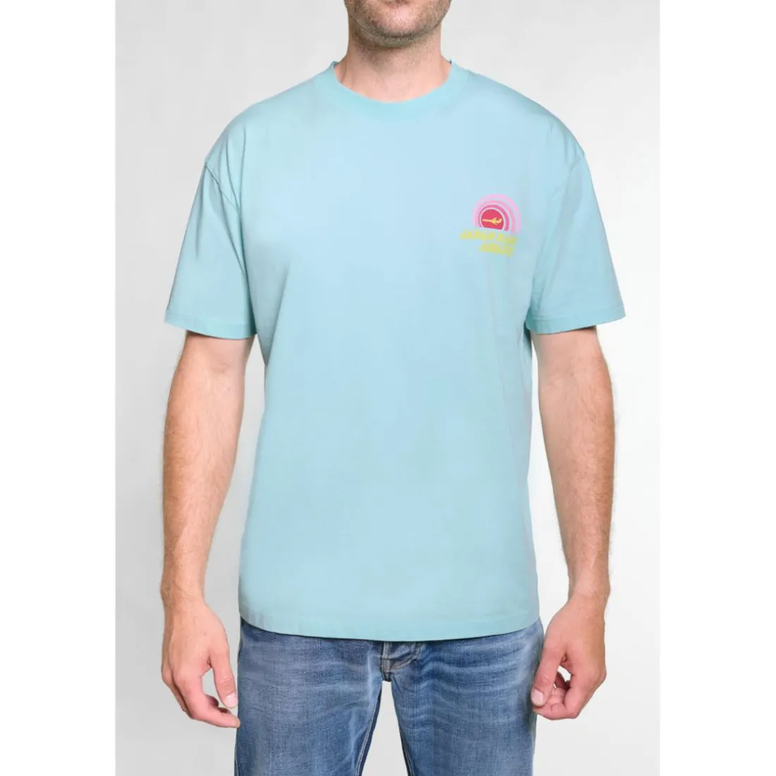 T-shirt Hinata Japan Rags bleu lagon Asa
