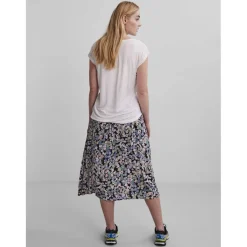 T-shirt loose fit manches courtes blanc en viscose Ruby
