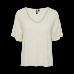 T-shirt loose fit manches courtes blanc en viscose Lara