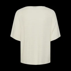 T-shirt loose fit manches courtes blanc en viscose Lara