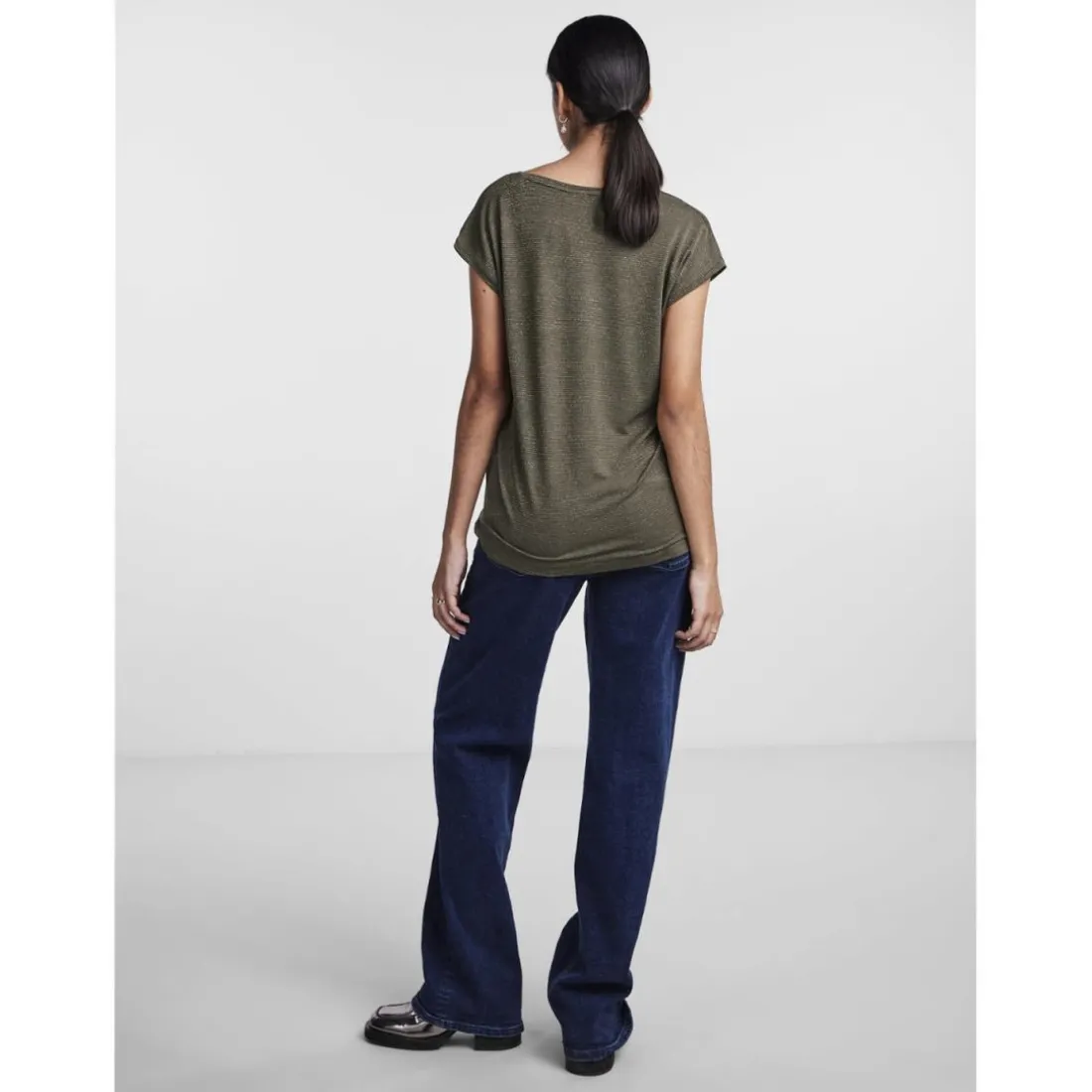 T-shirt loose fit manches courtes vert Elsie