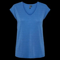 T-shirt loose fit manches courtes bleu Ava