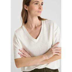 T-shirt manche courte Alasko blanc en coton Xena