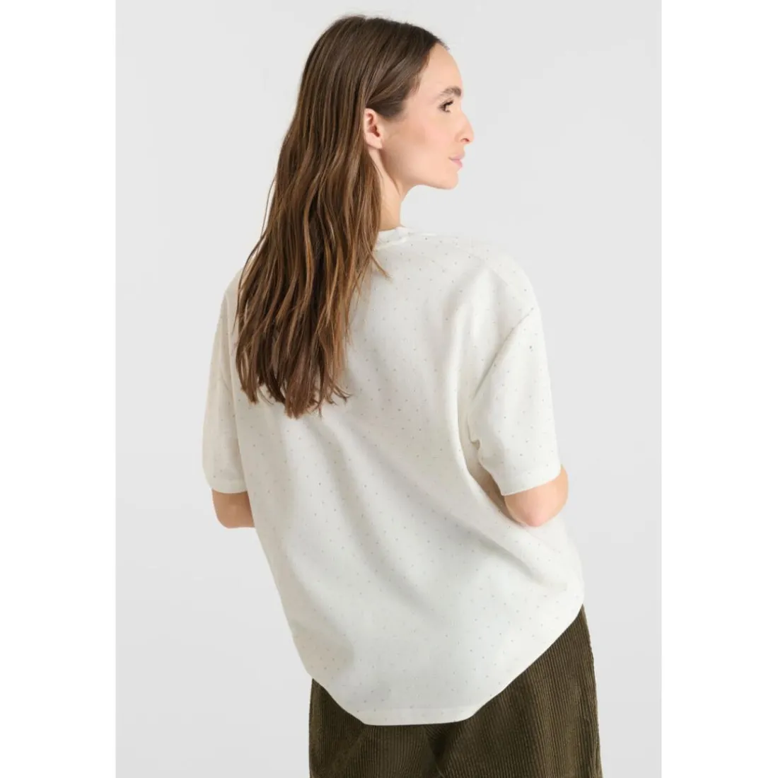 T-shirt manche courte Alasko blanc en coton Xena