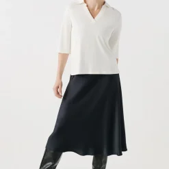 T-shirt manche courte beige en viscose